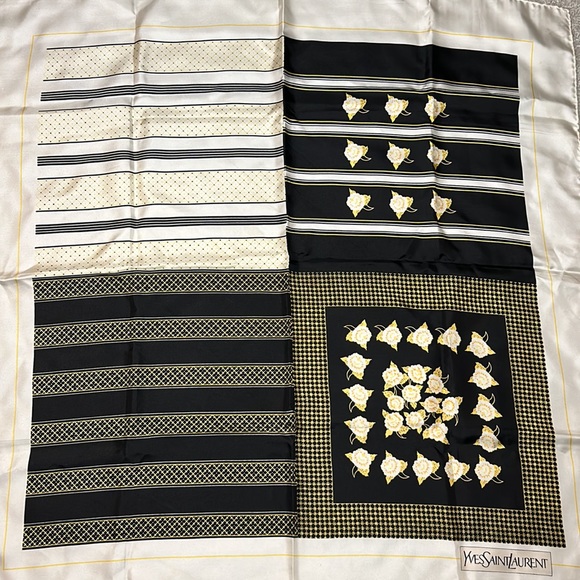 Yves Saint Laurent YSL Silk Scarf Wrap - Picture 3 of 6